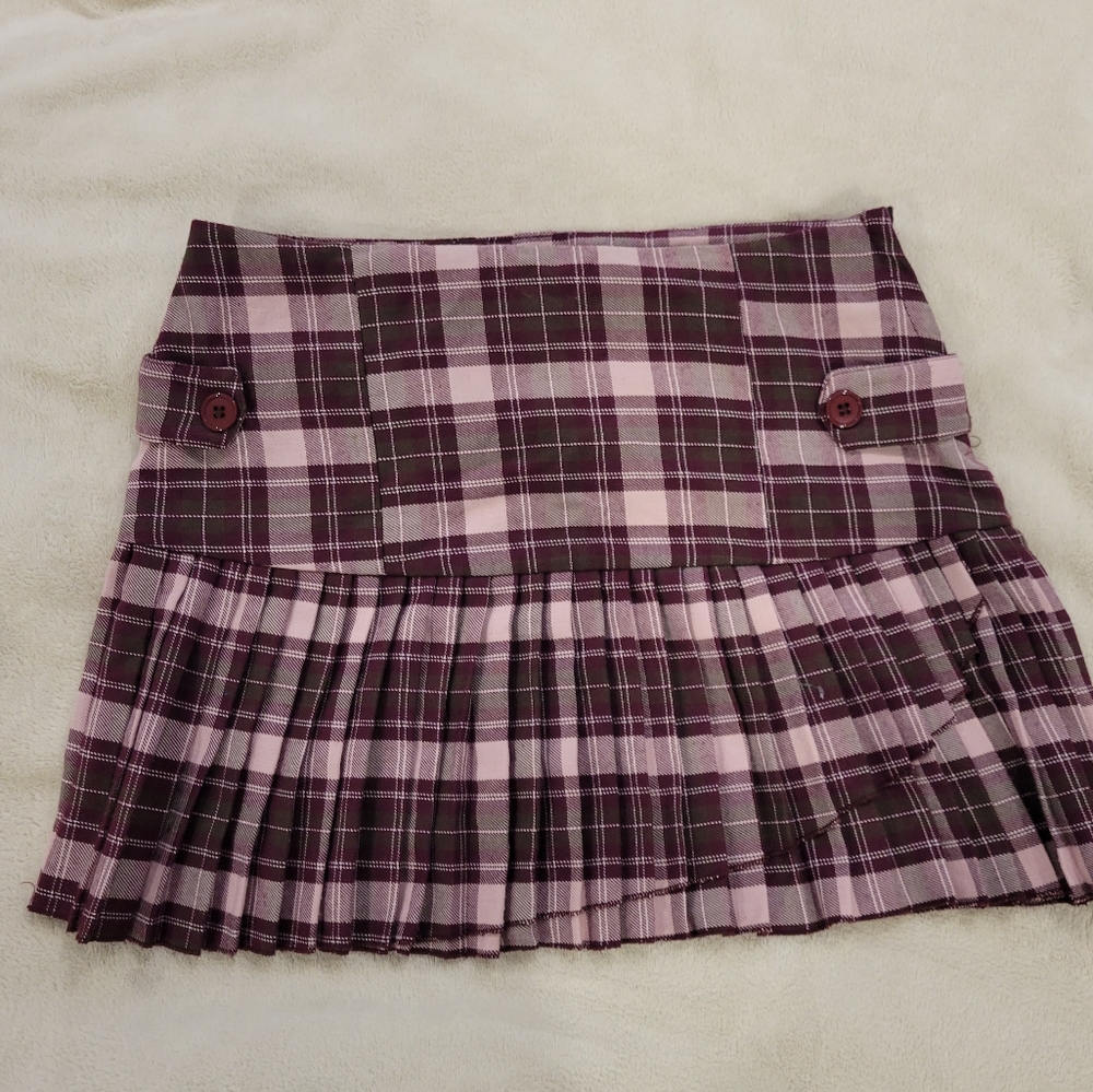 Y2k plaid mini skirt